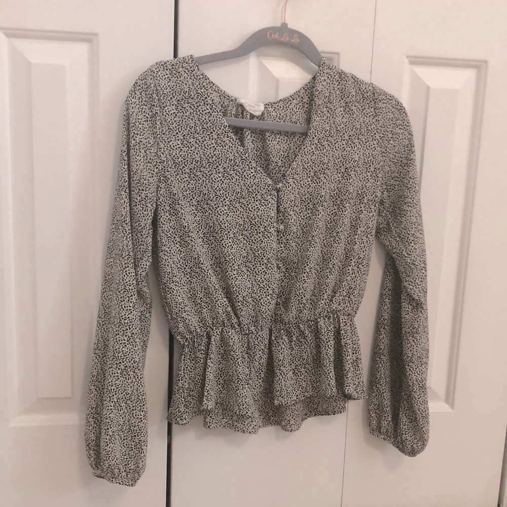 Sienna Sky black and white blouse